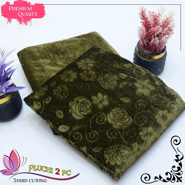 Korion velvet 2pc (OLIVE GREEN)