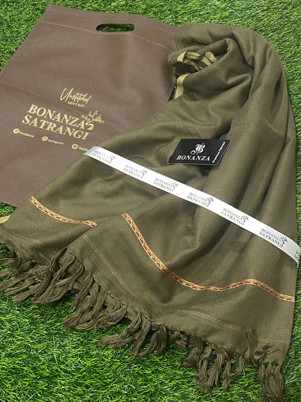 Bonanza Satrangi Mens Winter Shawl ♦️♦️ 07 Olive Green